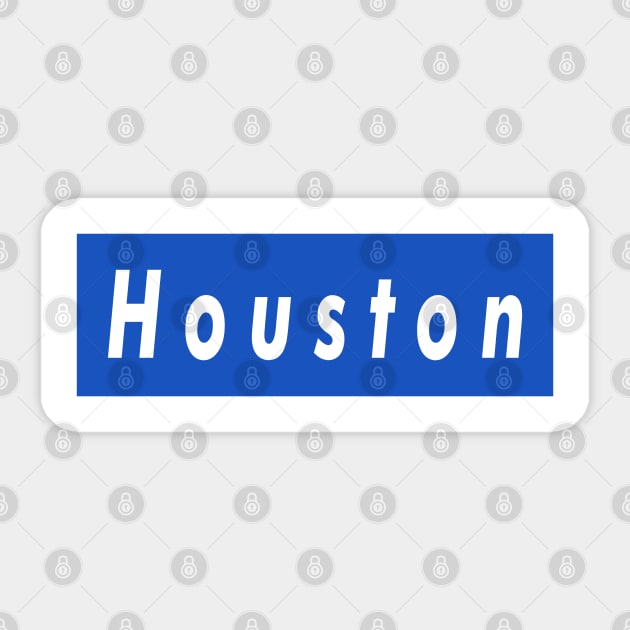 Houston Box Logo Sticker by ART BY IIPRATMO